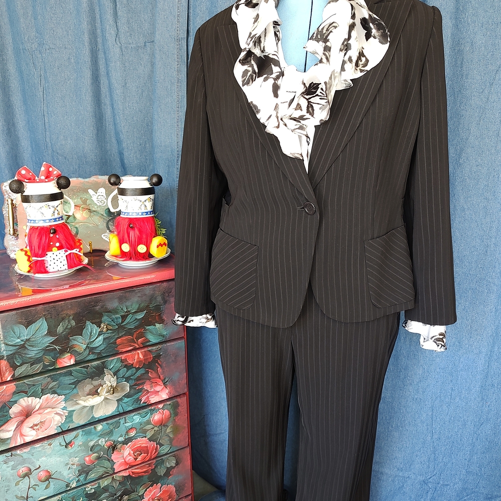 Black Pinstripe Suit